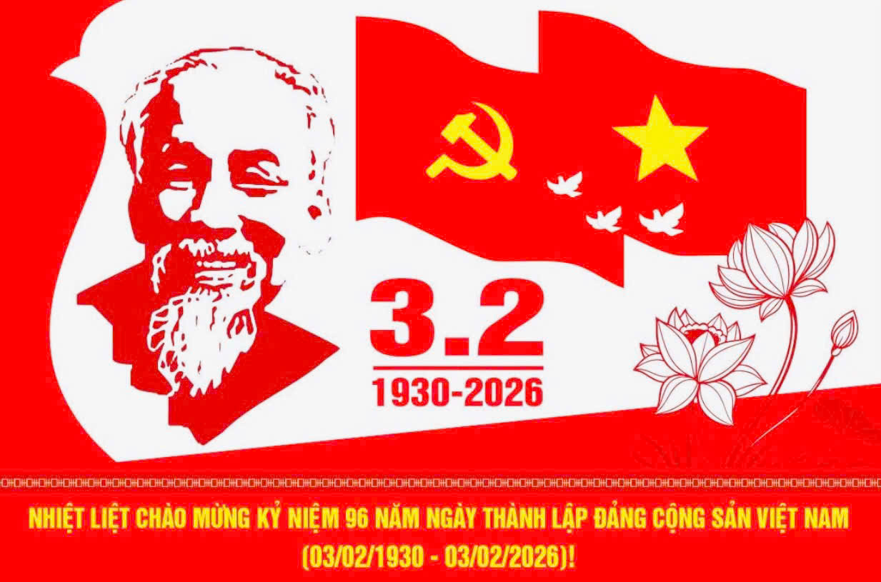 Nhiệt liệt chào mừng kỷ niệm 96 năm Ngày thành lập Đảng Cộng sản Việt Nam
