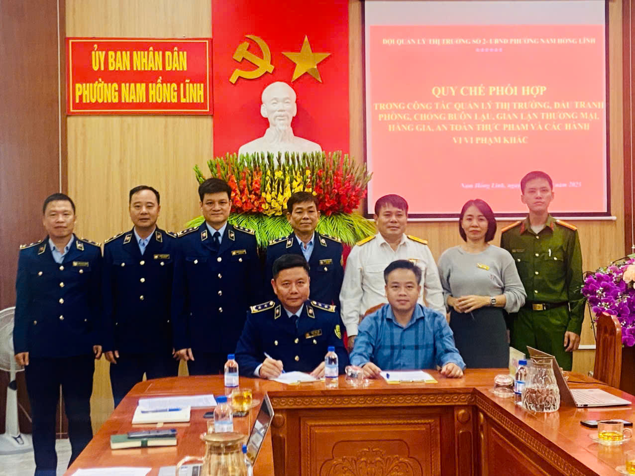 Tăng cường phối hợp giữa Đội Quản lý thị trường số 2 và UBND phường Nam Hồng Lĩnh trong công tác Quản lý thị trường