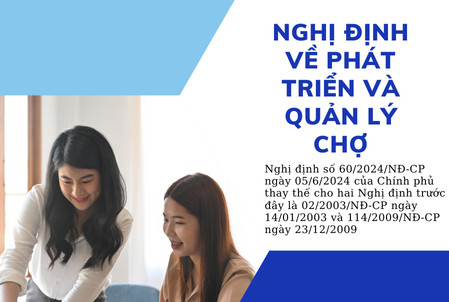 Nghị định của Chính phủ về phát triển và quản lý chợ có hiệu lực thi hành kể từ ngày 01/8/2024